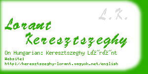 lorant keresztszeghy business card